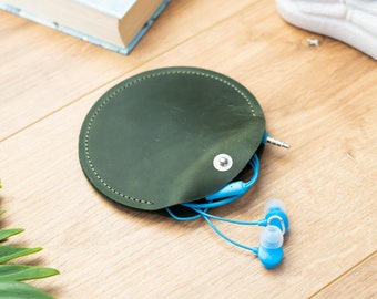 Funda para auriculares de cuero, Funda para auriculares de cuero, Soporte para auriculares de cuero, Bolsa para auriculares de cuero, Funda para auriculares de cuero, Soporte para auriculares de cuero