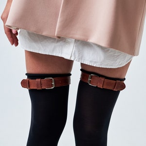 Leather buckle garters,Historically inspired garters,Leather sleeve garters,Medieval garters,Leather leg garters,Leather thigh garters