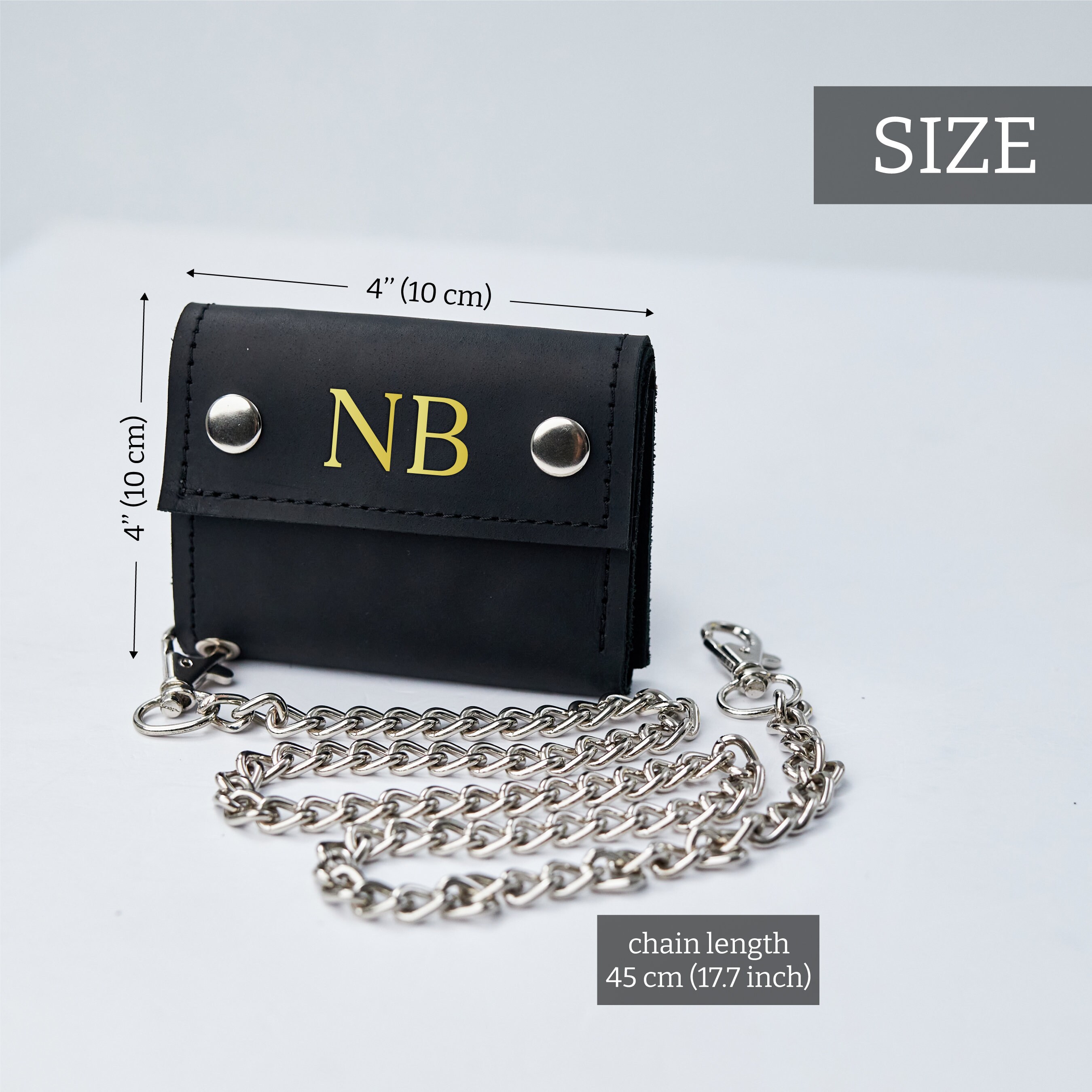 Personalized Wallet With Chain,handmade Chain Wallet,leather Wallet ...