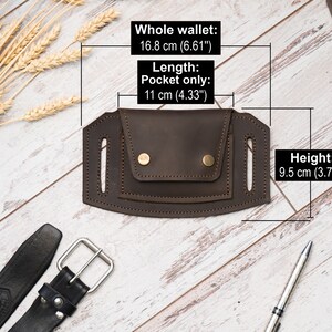 Cartera de cinturón de cuero, bolsa de cinturón de cuero, cinturón de billetera de viaje, monedero de cinturón de cuero, billetera de cintura para hombres, billetera de cuero pequeña imagen 3