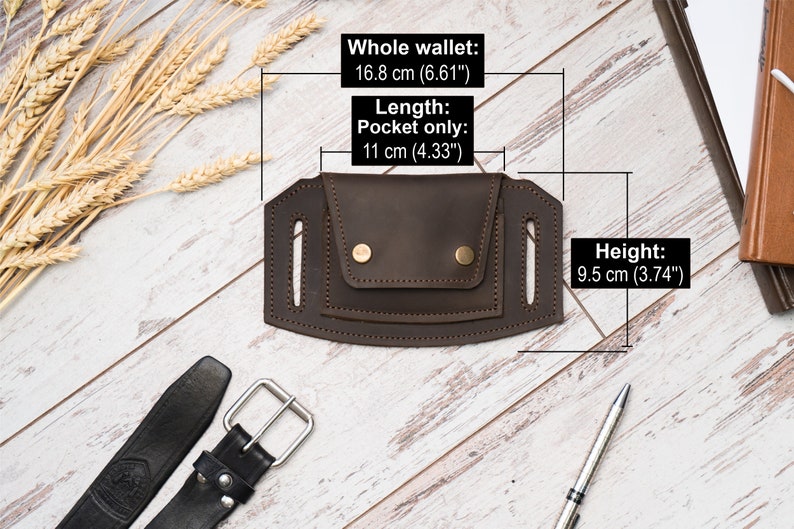 Cartera de cinturón de cuero, bolsa de cinturón de cuero, cinturón de billetera de viaje, monedero de cinturón de cuero, billetera de cintura para hombres, billetera de cuero pequeña imagen 3