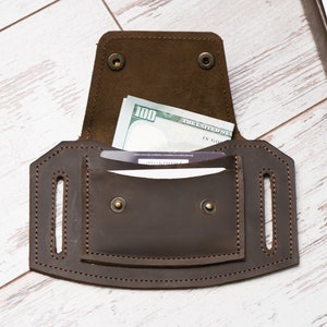Cartera de cinturón de cuero, bolsa de cinturón de cuero, cinturón de billetera de viaje, monedero de cinturón de cuero, billetera de cintura para hombres, billetera de cuero pequeña imagen 4