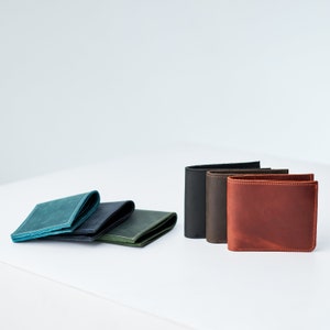 Cartera rfid de cuero personalizada, Cartera personalizada de cuero, Regalo de aniversario para él cartera, Cartera personalizada para hombres, Cartera grabada para hombres imagen 9