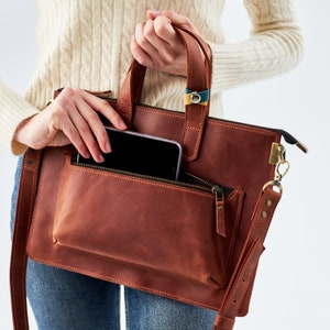 Leather MacBook bag,Custom laptop bag,Personalized laptop bag,Leather laptop bag,Macbook laptop bag,Womens laptop bag,Macbook pro bag image 4