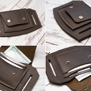 Cartera de cinturón de cuero, bolsa de cinturón de cuero, cinturón de billetera de viaje, monedero de cinturón de cuero, billetera de cintura para hombres, billetera de cuero pequeña imagen 10