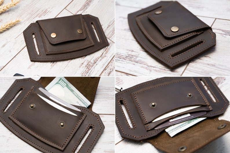 Cartera de cinturón de cuero, bolsa de cinturón de cuero, cinturón de billetera de viaje, monedero de cinturón de cuero, billetera de cintura para hombres, billetera de cuero pequeña imagen 10