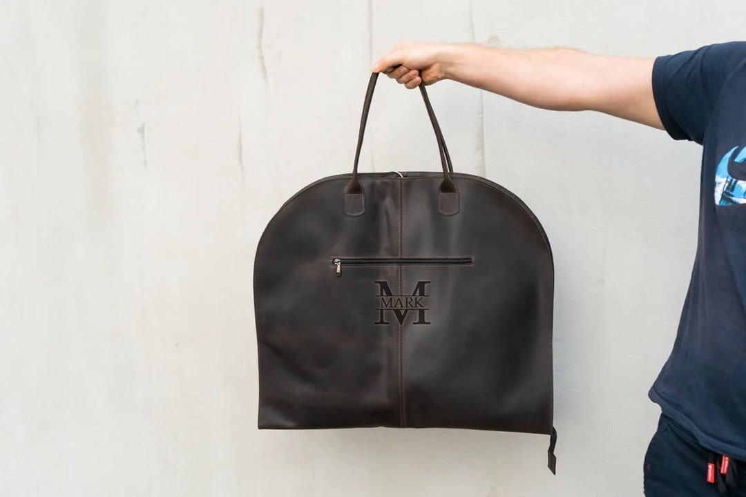 Leather Suit Carrier,leather Dress Carrier,leather Travel Suit Bag