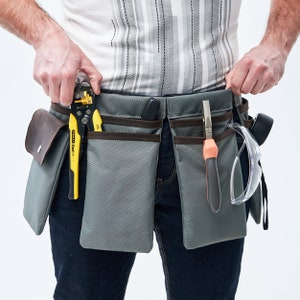 Tool belt for dad, Tool belt for men, Garden tool belt men, Custom tool belt, Carpenter tool belt, Mens toolbelt, Tool pouches