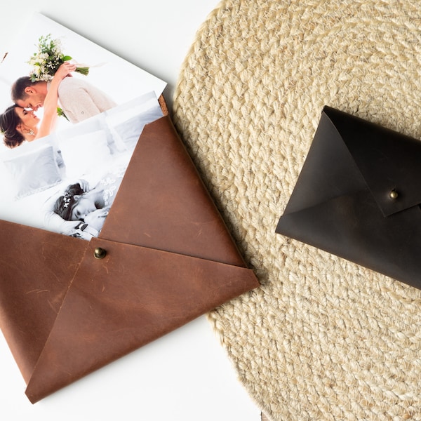 Leather envelope for photos,Leather photo pouch,Leather photo envelope,Envelope photo pouch,Leather document envelope,Custom envelope