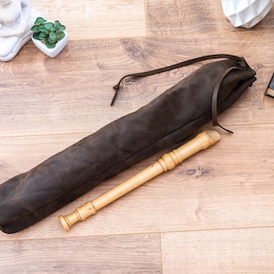 Custodia in pelle per flauto, borsa in pelle per flauto, regalo per amanti del flauto, borsa per liuto indiano, borsa per il trasporto del flauto, borsa fatta a mano per flauto, borsa per flauto dolce