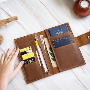 Cartera de piel para mujer, Cartera de mujer personalizada, Cartera de mujer con iniciales, Cartera de mujer regalo para mamá, Cartera de mujer hecha a mano