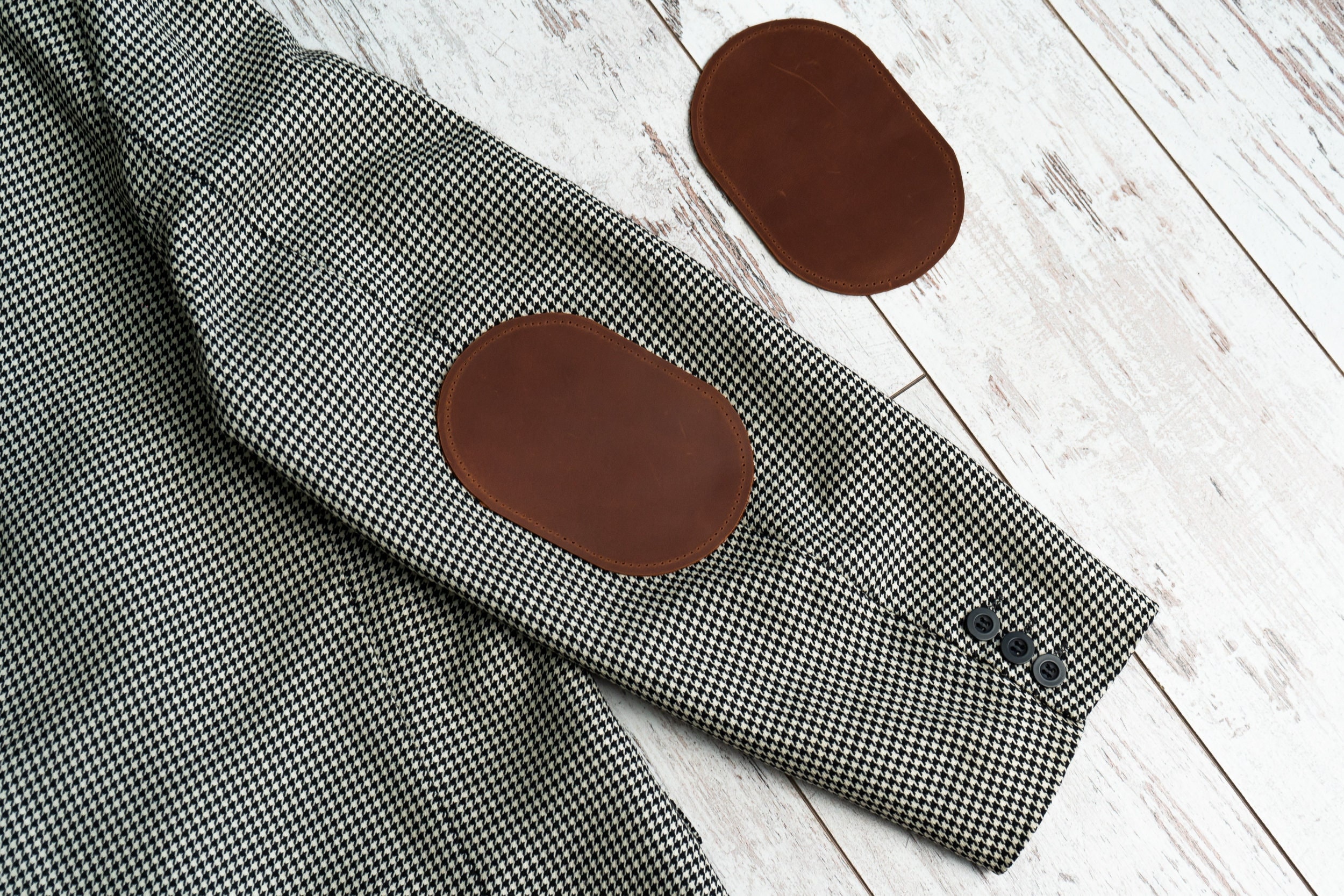 CLUBHAUS Elbow Patched Sweater - Gray