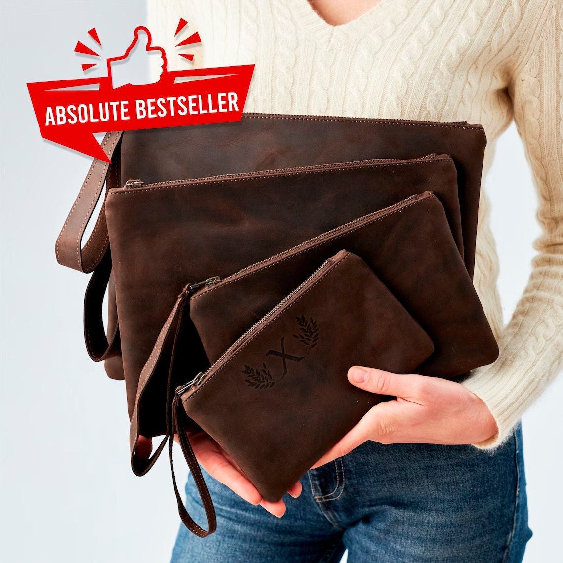 Leather personalized makeup bag,Leather cosmetic pouch,Makeup bag women,Makeup pouch custom,Personalized travel pouch,Leather clutch purse