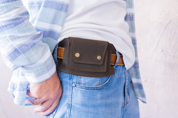 Leather Belt Wallet,leather Belt Pouch,travel Wallet Belt,leather