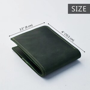 Cartera rfid de cuero personalizada, Cartera personalizada de cuero, Regalo de aniversario para él cartera, Cartera personalizada para hombres, Cartera grabada para hombres imagen 4