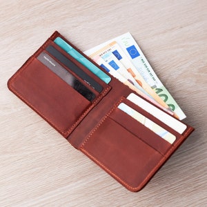 Cartera rfid de cuero personalizada, Cartera personalizada de cuero, Regalo de aniversario para él cartera, Cartera personalizada para hombres, Cartera grabada para hombres imagen 7