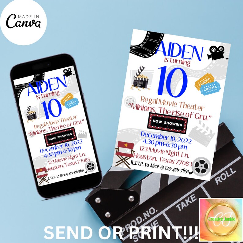 Editable Birthday Invitation Template - Etsy