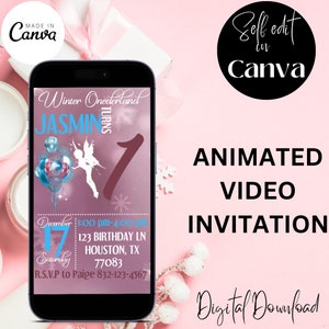 Editable Animated Digital Download Birthday Party Invitation