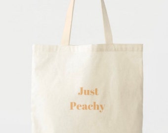 Embroidered Just Peachy bag