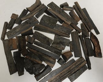 50 Irish Bog Oak Pieces / Cut offs