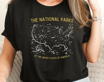 63 National Parks, National Park T-Shirt, US National Parks, National Parks Shirt, National Parks Gift, Hiking Shirt, Adventure Shirt
