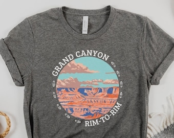Grand Canyon Rim-to-Rim Shirt, Grand Canyon T-Shirt, Grand Canyon National Park, Hiking Apparel, Travel T-shirt, Grand Canyon Hiking Shirt
