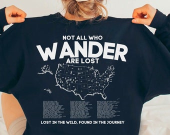 All 63 National Parks, National Parks Crew Neck, National Parks Shirt, Adventure Time, National Parks Gift, Granola Girl, National Park Map