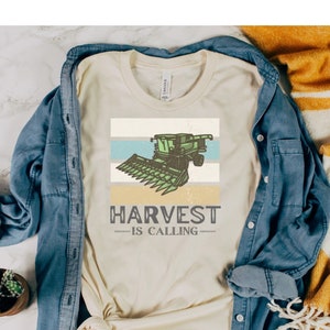 Harvest Shirt, Farm Life Shirt, Combine Shirt, Farmer Wife Shirt, Fall Harvest T Shirt, Farmer Gift, Harvest Season Shirt, Happy Harvest Tee
