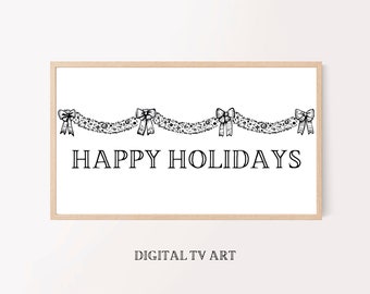 Samsung Frame TV Art, Winter TV Frame Art, Christmas Frame TV Art, Happy Holidays tv Art, Popular Right Now, Christmas Decor