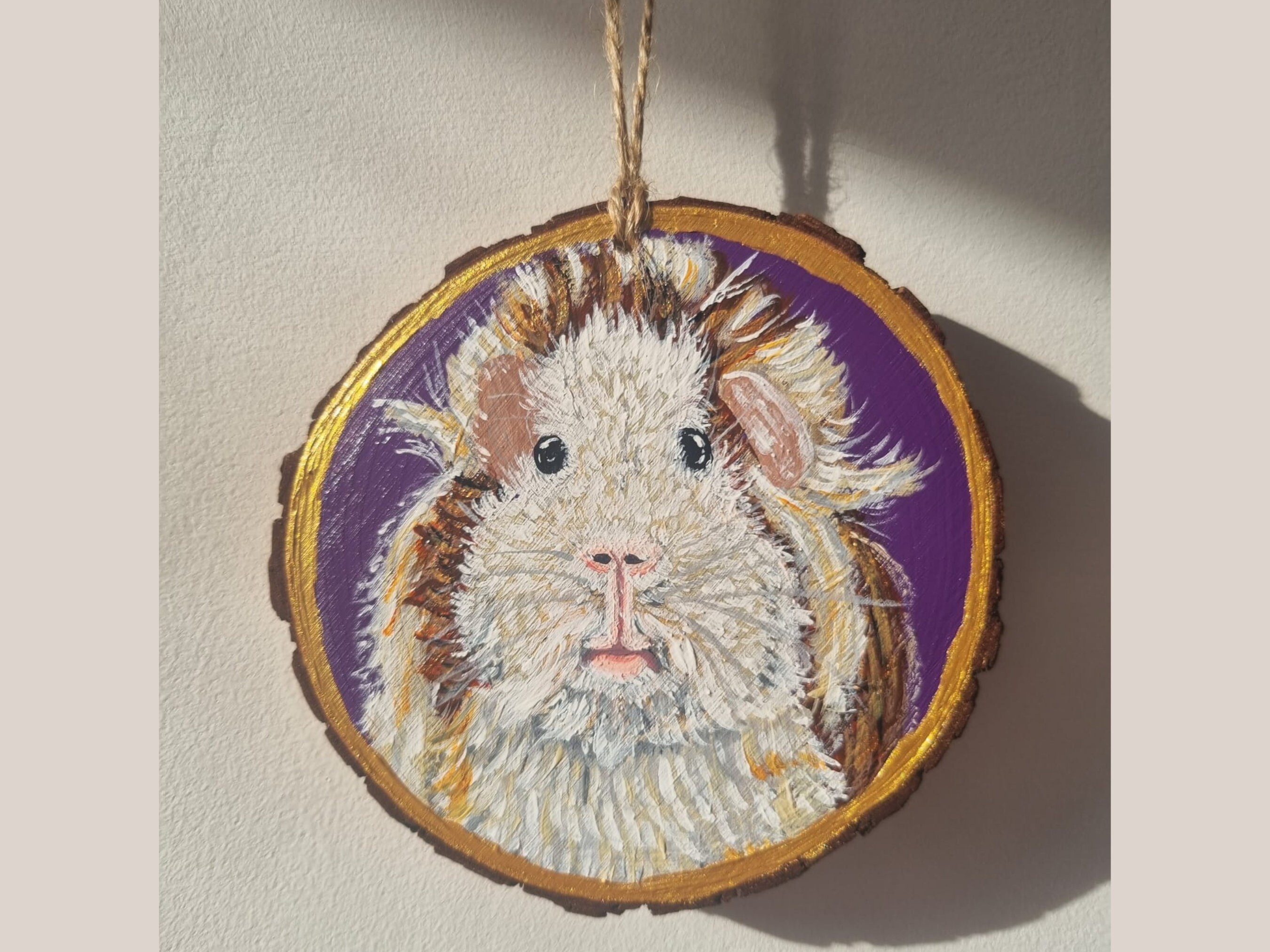 Guinea Pig Wooden Decoration, Squeak, Original Acrylic Guinea Pig ... - Guinea Pig Rotten Wood Recommendations