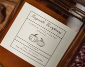 Editable Pumpkin Spice Candle Label Template, Halloween Décor, DIY Custom Label for Candles,Canva Candle Label
