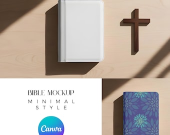 Bible Cover Mockup, Canva Bible Mockup, Book Cover Mockup, Bible Cover Bag Mockup