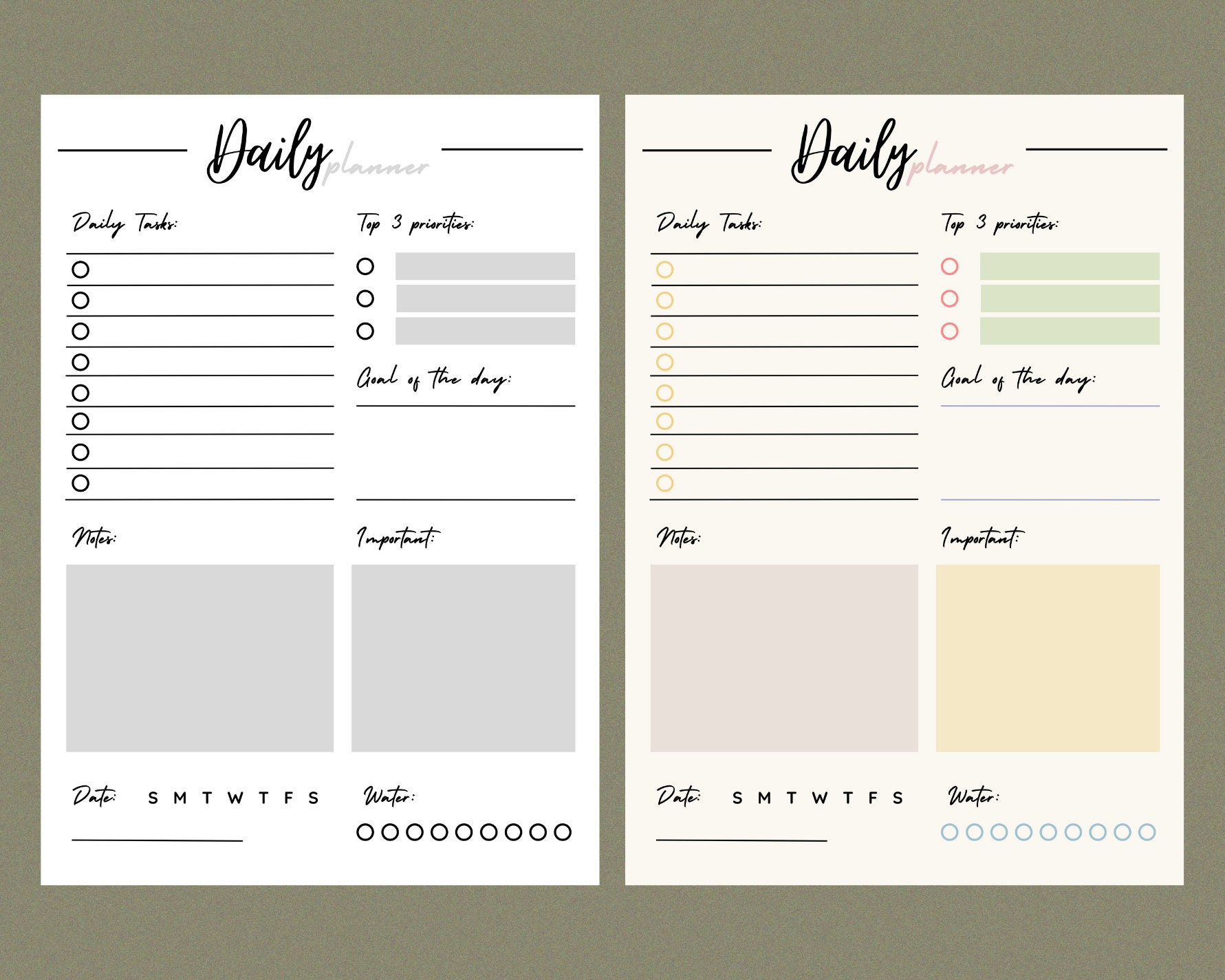Daily Planner 2023 Printable Planner Instant Downloads Digital Planner ...