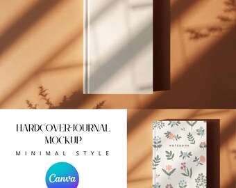 Hardcover-Journal Mockup, Ruled Line Journal Mockup, Minimalistic Journal Mock Up, Hard Cover Book Mockup