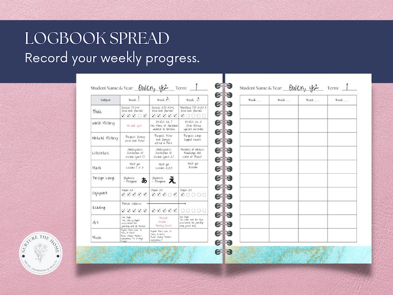 Afdrukbaar logboek thuisschoolmoeder: Charlotte Mason Record-Keeping (pdf) afbeelding 3