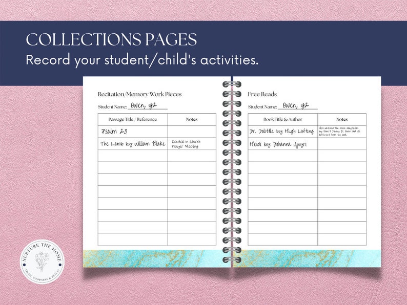 Afdrukbaar logboek thuisschoolmoeder: Charlotte Mason Record-Keeping (pdf) afbeelding 5