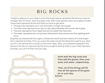 Big Rocks Worksheet