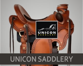 Wade Tree Ranch Saddle, Buffalo Leather Roping Saddle with Tack Set