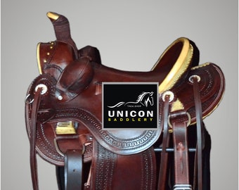 Wade Tree A Fork Western Leather Roping Ranch Saddle with Tack Set