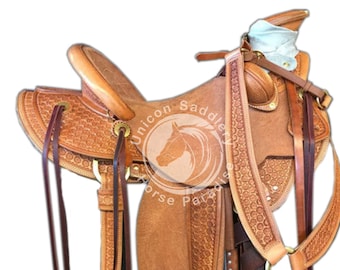 Wade Tree A Fork Western-Leder Roping Ranch-Sattel mit Tack Set