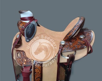 Wade Tree Leather Western Ranch Saddle with Tack Set