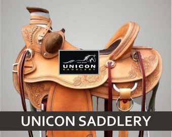 Wade Tree Leather Western Ranch Saddle, Roping A-Fork, Tack Set