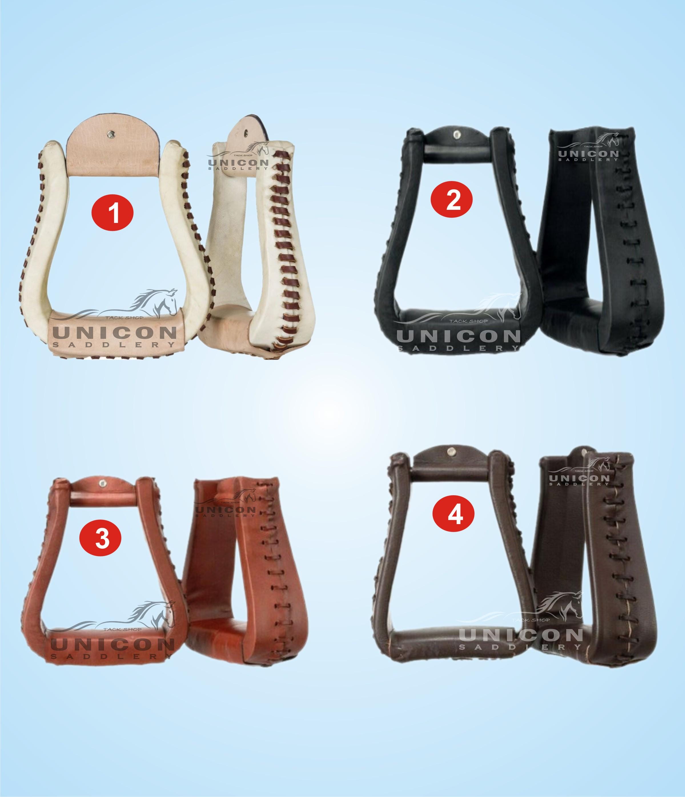 Étriers Western En Cuir Brut (occasion)