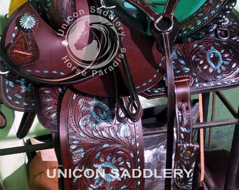 Étriers De Selle Western - Largeur 5 Pouces, Turquoise, Aluminium Et