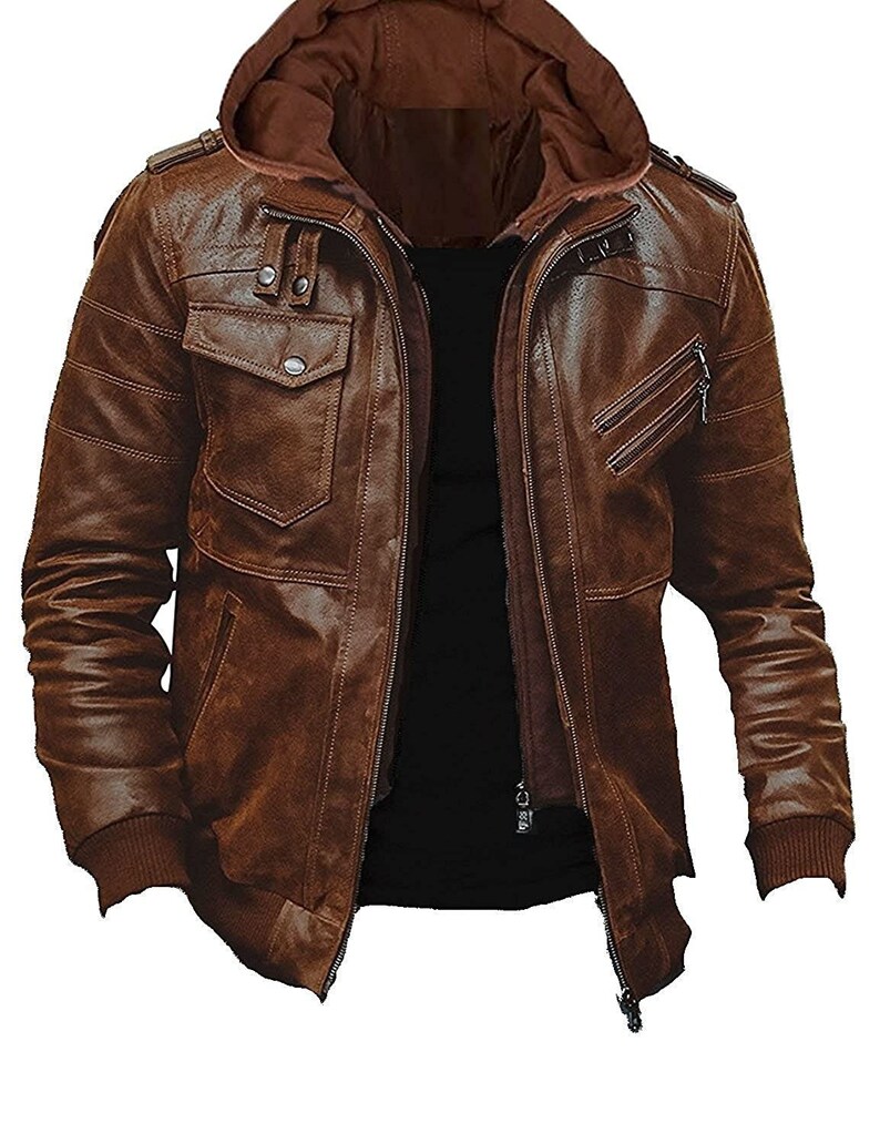 Vintage Leather Jacket Handmade Leather Jacket Faux Leather Etsy