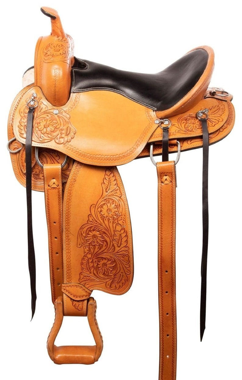 Trail Endurance Horse Saddle, Western Horse Premium Leather Pleasure