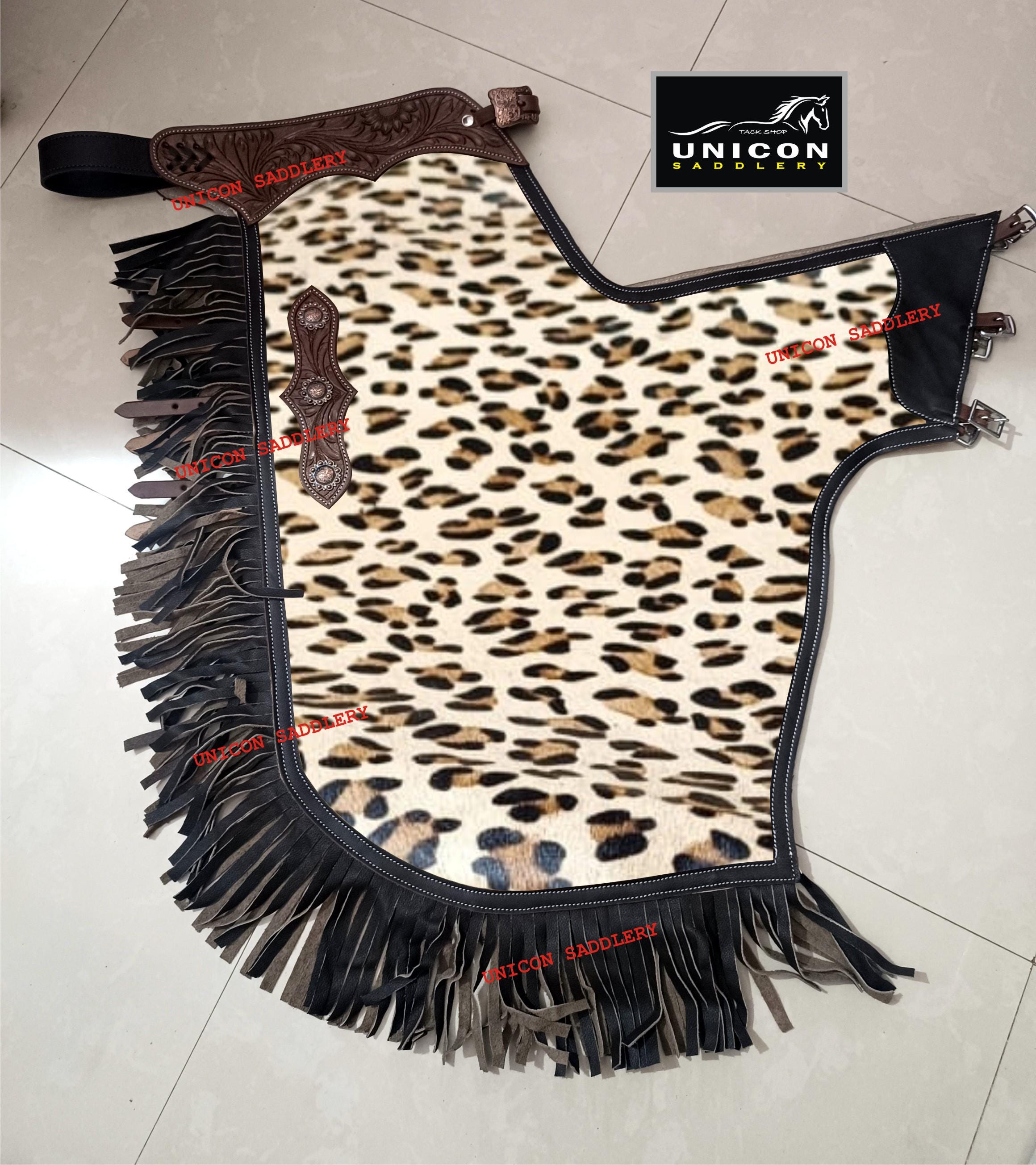 Chaps Stretchy Cheetah Print Accent Belt Leopard Print Stud & Rhinestone Western Belt | Hot Topic main image 2