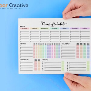 Editable Cleaning Schedule Printable Weekly Cleaning Schedule Printable ...