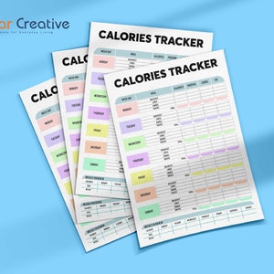 Printable Calorie Tracker &amp; Meal Planner | Calorie Tracker | Monthly ...