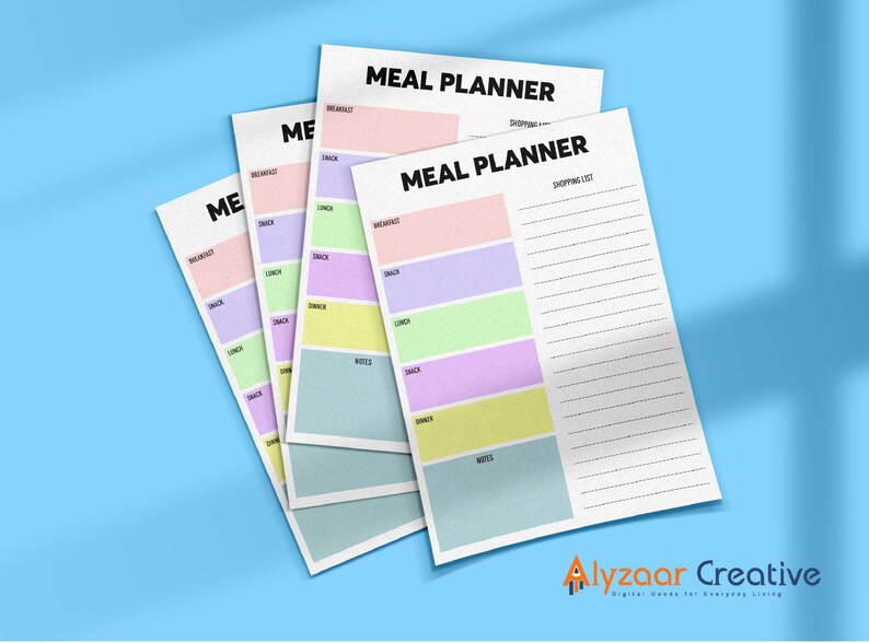 Printable Calorie Tracker &amp; Meal Planner | Calorie Tracker | Monthly ...